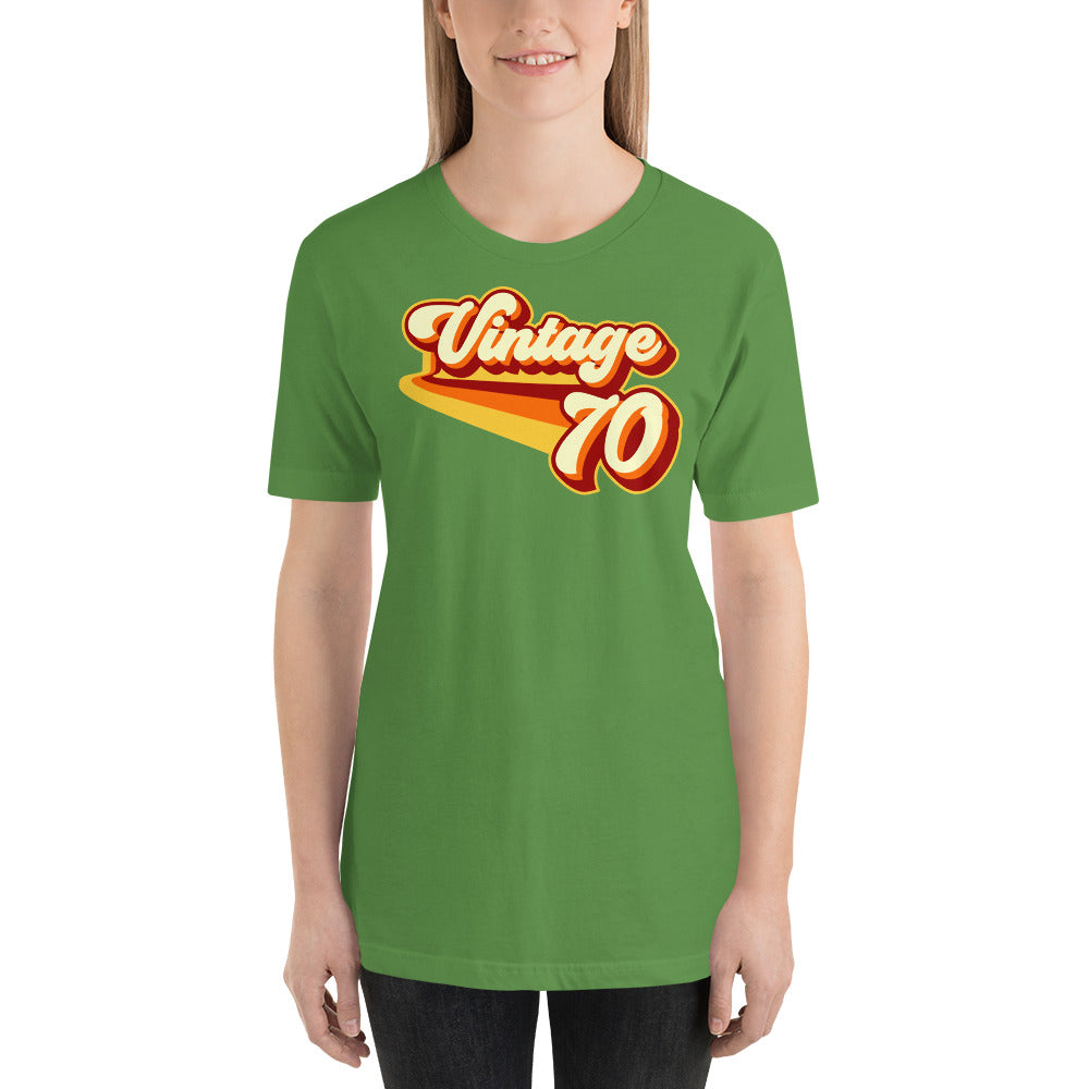 Vintage 1970 Warm Retro Lines Short-Sleeve Unisex SLIM FIT T-Shirt