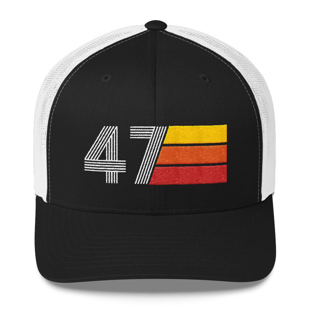 47 Birthday Retro Men's Women's Trucker Hat