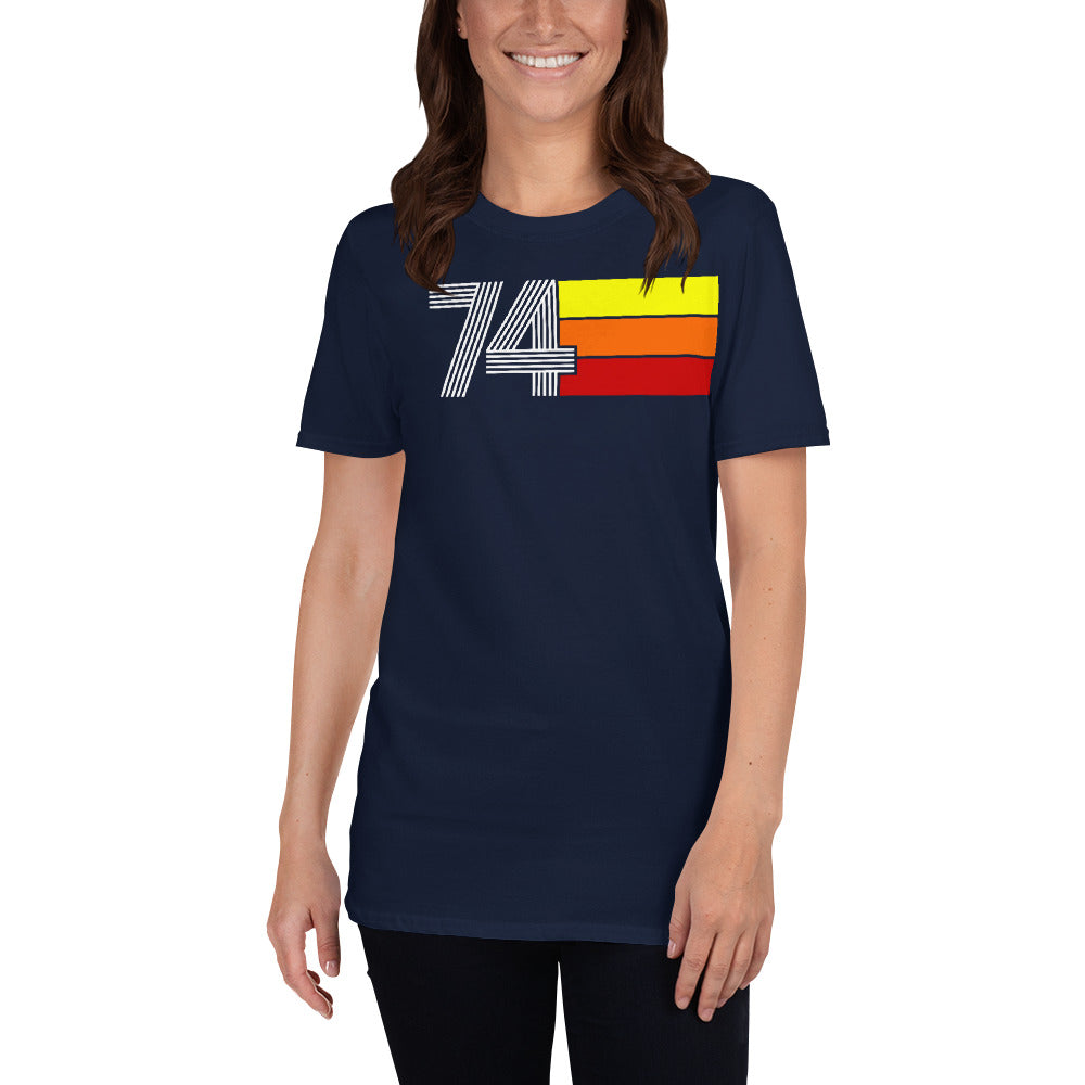 74 - RETRO TRI-LINE MEN'S WOMEN'S SHORT-SLEEVE UNISEX T-SHIRT