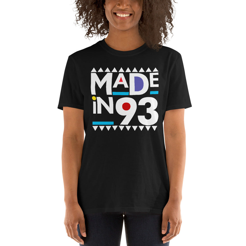 Made in 1993 Retro 90s Short-Sleeve Unisex T-Shirt