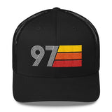 Vintage 1997 Hat number 97 Retro Trucker Cap decoration black