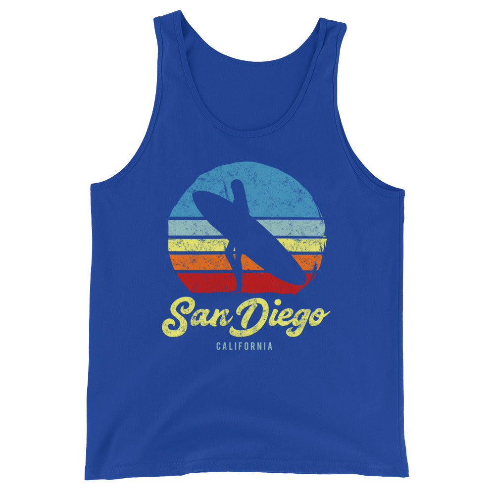 San Diego California Retro Unisex Tank Top - Styleuniversal
