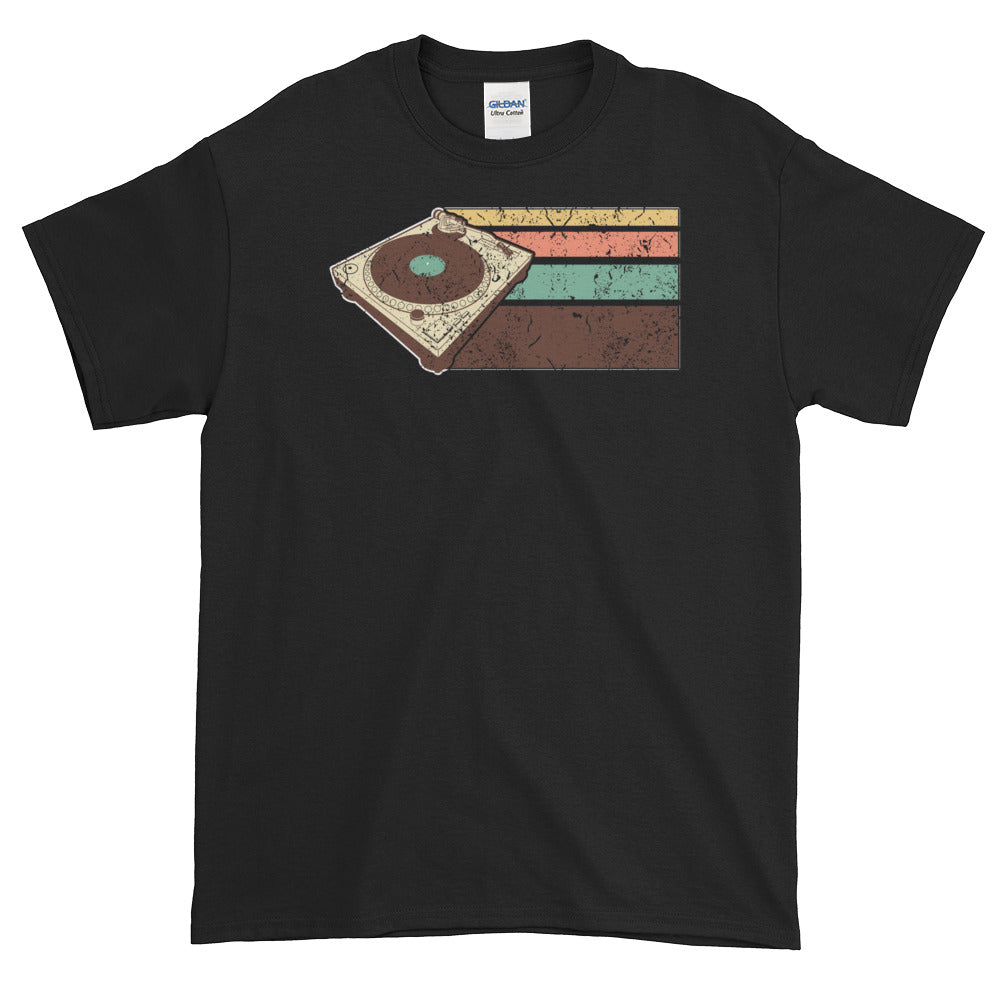 Vintage Retro DJ Turntable Hip Hop EDM Short-Sleeve T-Shirt - Styleuniversal