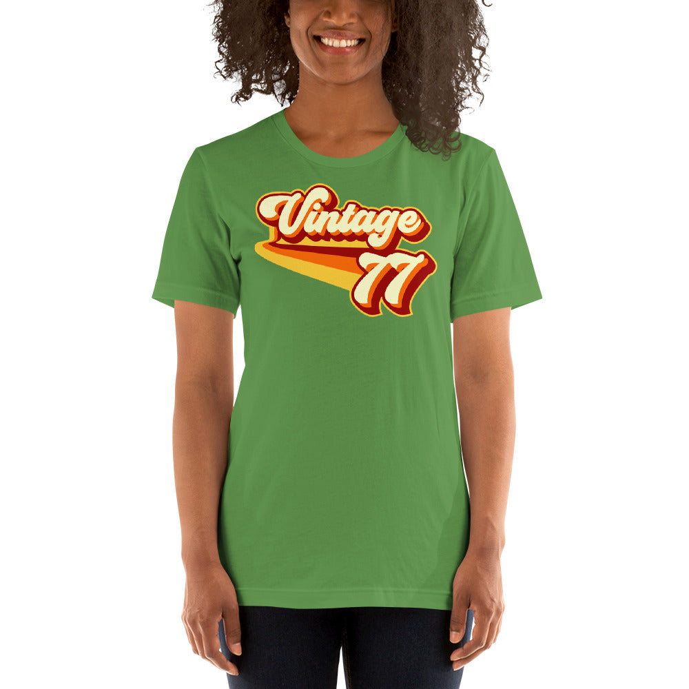 Vintage 1977 Warm Retro Lines SLIM FIT Short-Sleeve Unisex T-Shirt