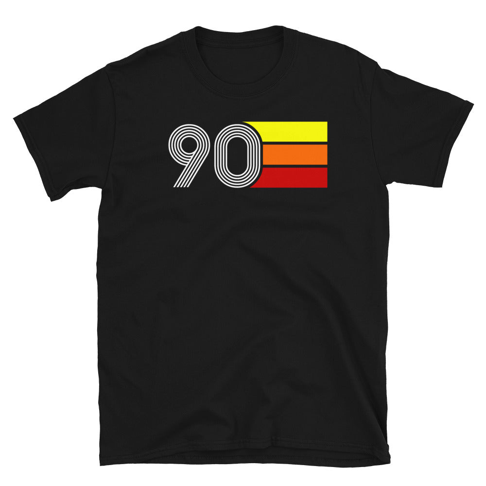 90 - RETRO TRI-LINE MEN'S WOMEN'S SHORT-SLEEVE UNISEX T-SHIRT