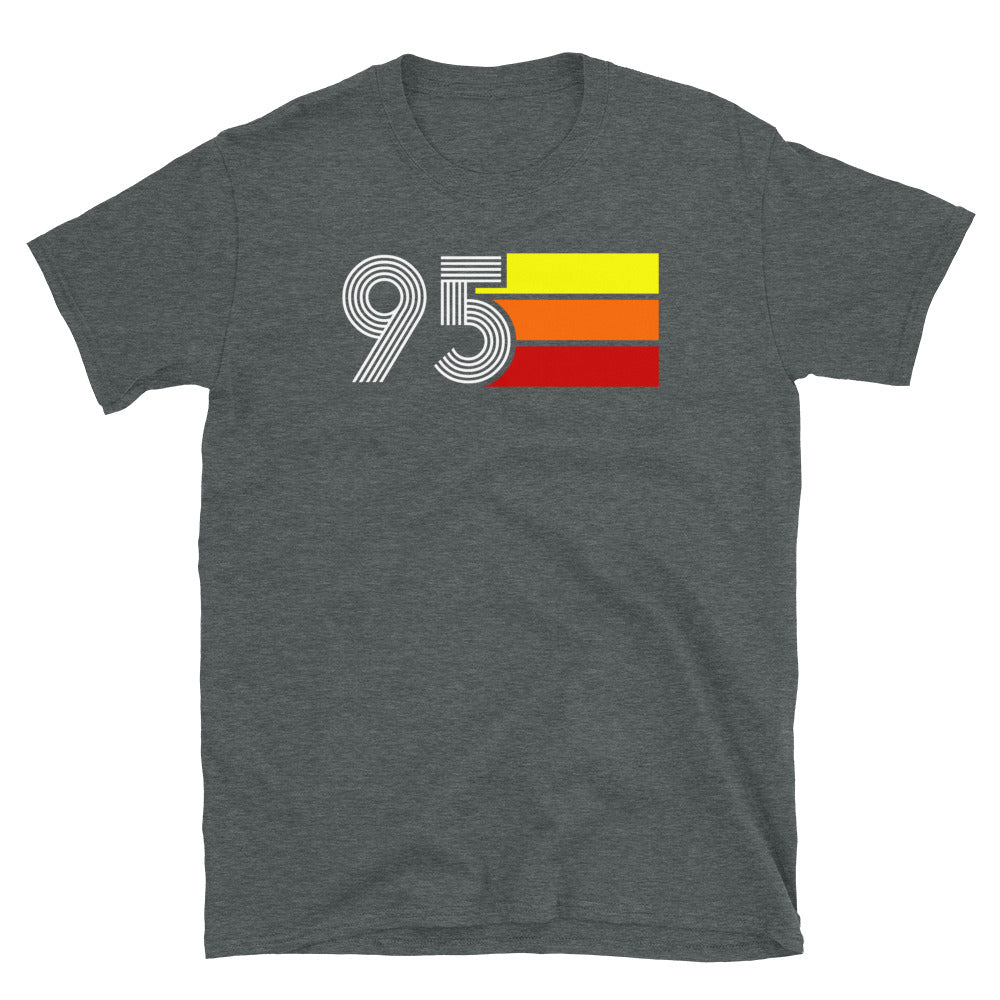 95 - RETRO TRI-LINE MEN'S WOMEN'S SHORT-SLEEVE UNISEX T-SHIRT