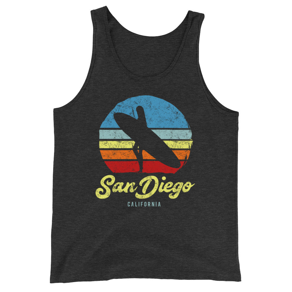 San Diego California Retro Unisex Tank Top - Styleuniversal