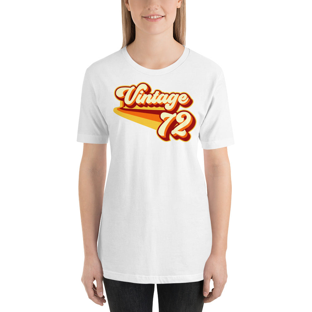 Vintage 1972 Warm Retro Lines SLIM FIT Short-Sleeve Unisex T-Shirt