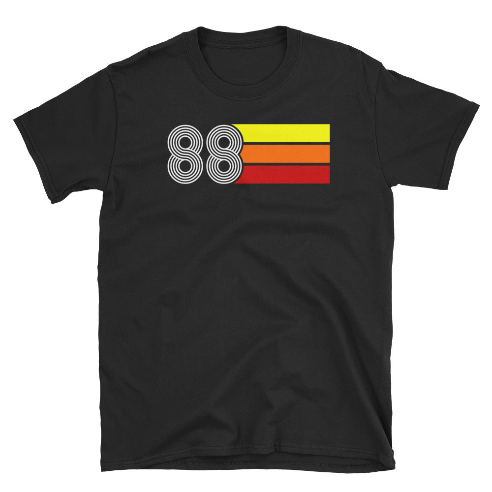 88 - RETRO TRI-LINE MEN'S WOMEN'S SHORT-SLEEVE UNISEX T-SHIRT