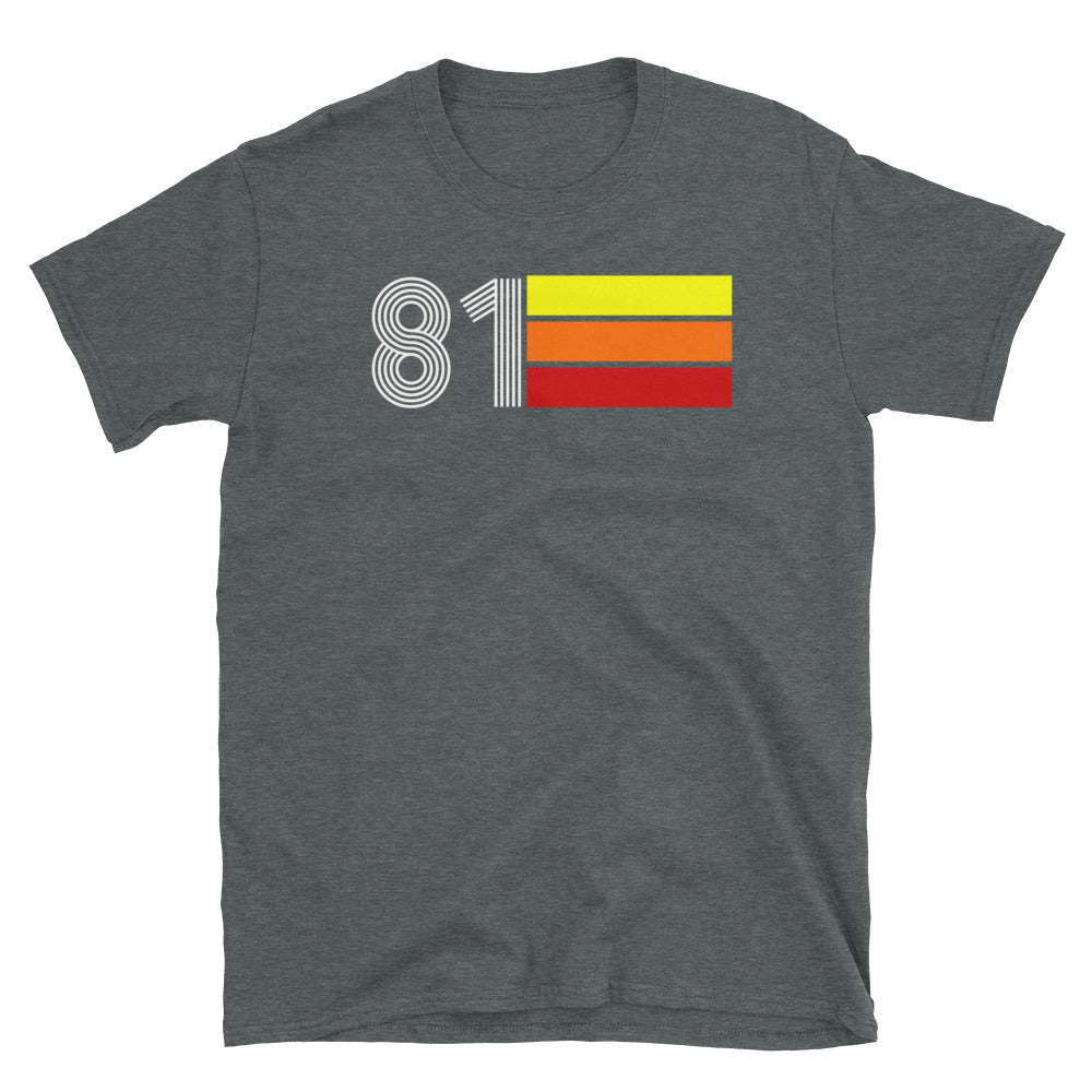 81 - RETRO TRI-LINE MEN'S WOMEN'S SHORT-SLEEVE UNISEX T-SHIRT