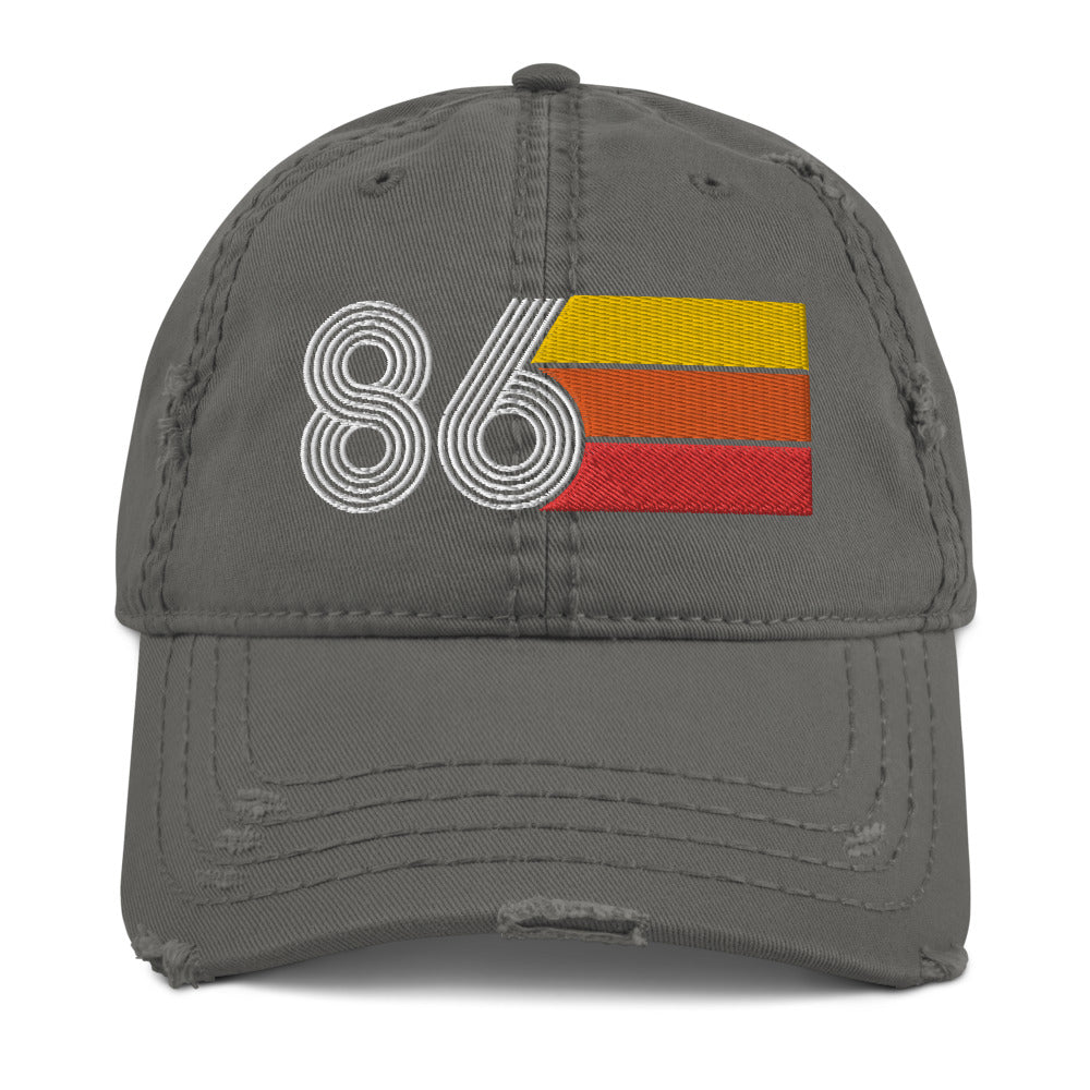 1986 Retro 86 Distressed Dad Hat