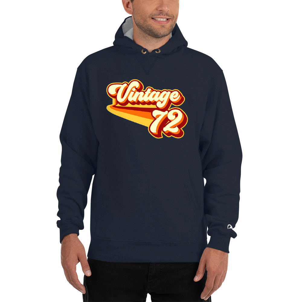 Vintage 1972 Warm Retro Lines Champion Hoodie