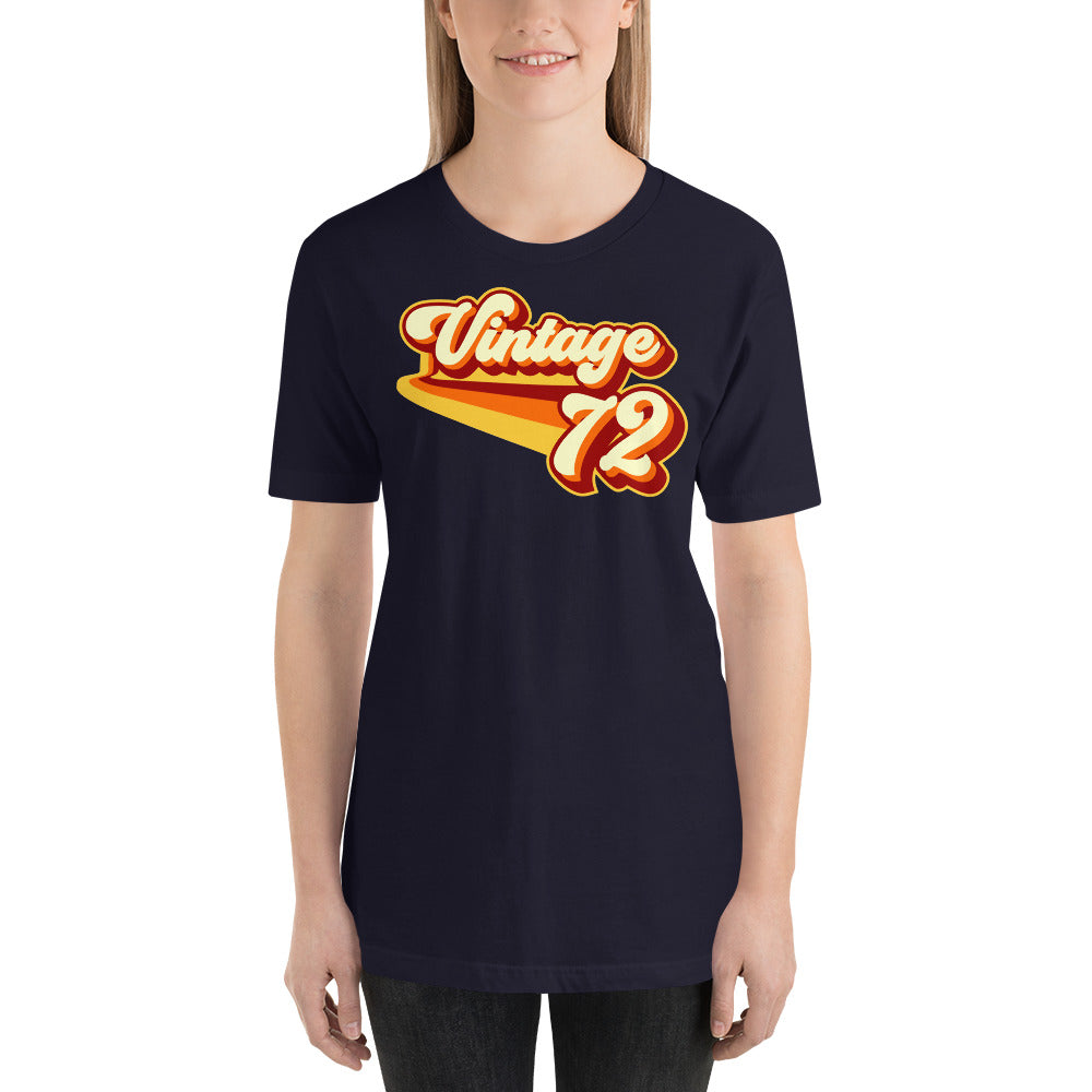 Vintage 1972 Warm Retro Lines SLIM FIT Short-Sleeve Unisex T-Shirt