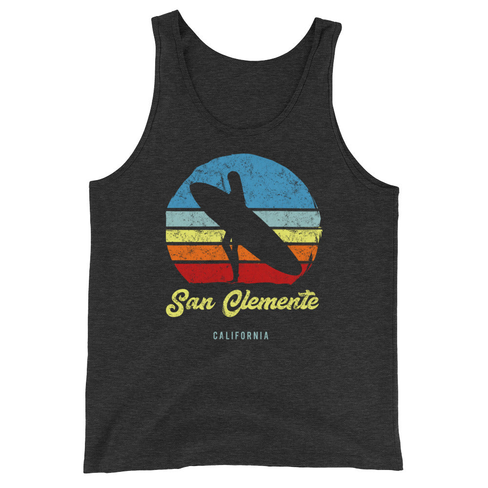 San Clemente California Retro Surf Unisex Tank Top - Styleuniversal