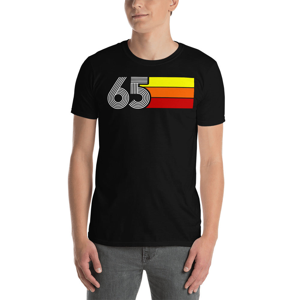 65 - RETRO TRI-LINE MEN'S WOMEN'S SHORT-SLEEVE UNISEX T-SHIRT