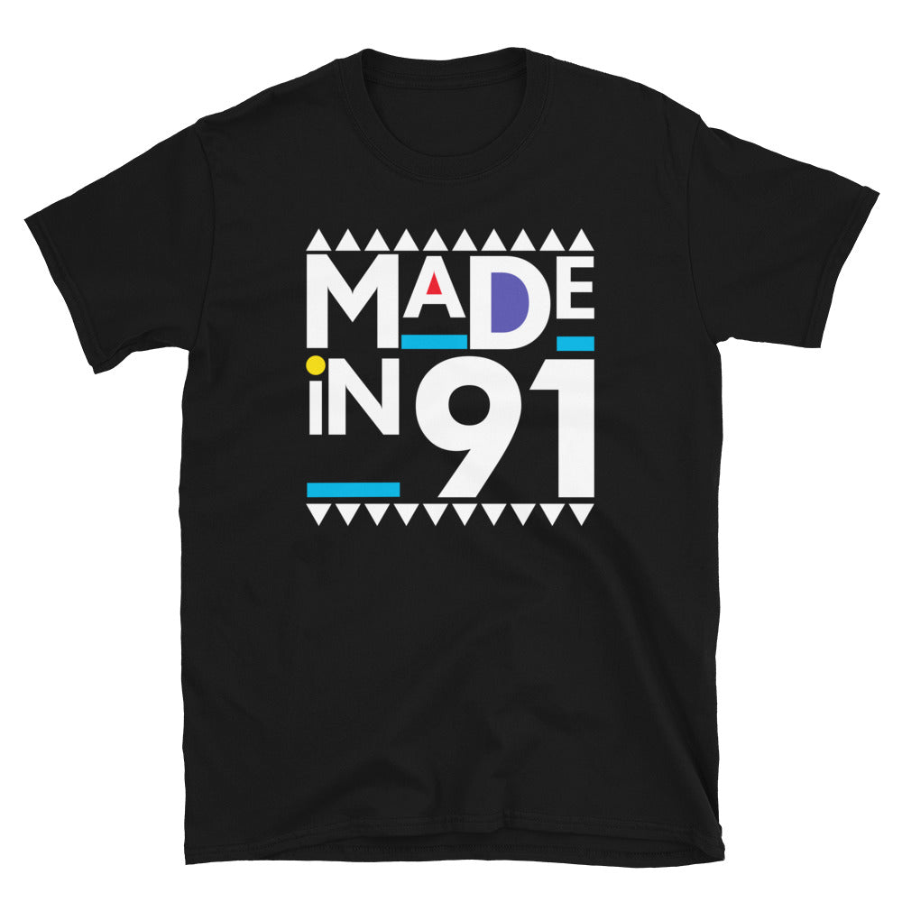 Made in 1991 Retro 90s Short-Sleeve Unisex T-Shirt