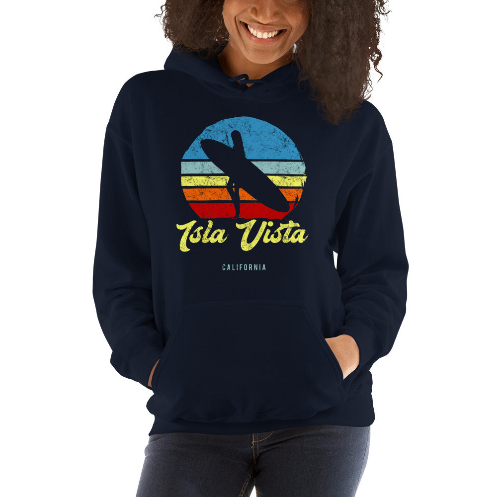 Isla Vista California Retro Surfer Girl Hoodie - Styleuniversal
