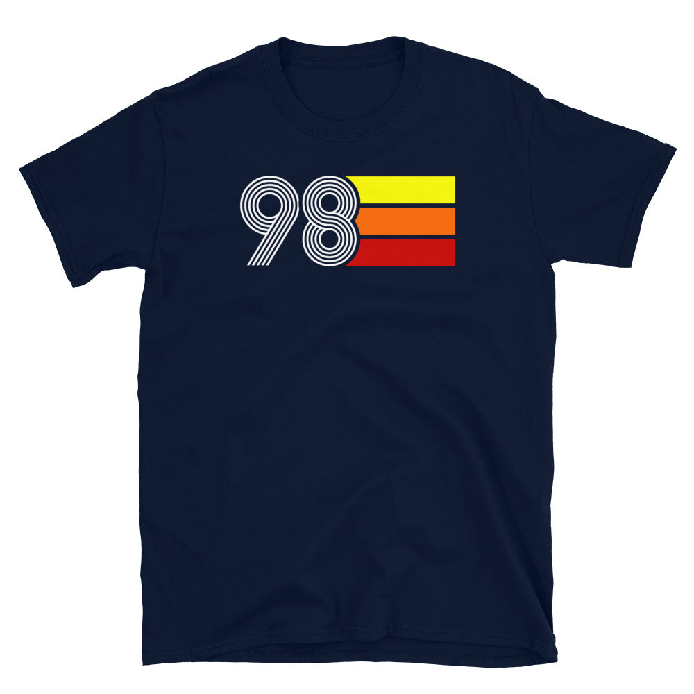 98 - RETRO TRI-LINE MEN'S WOMEN'S SHORT-SLEEVE UNISEX T-SHIRT
