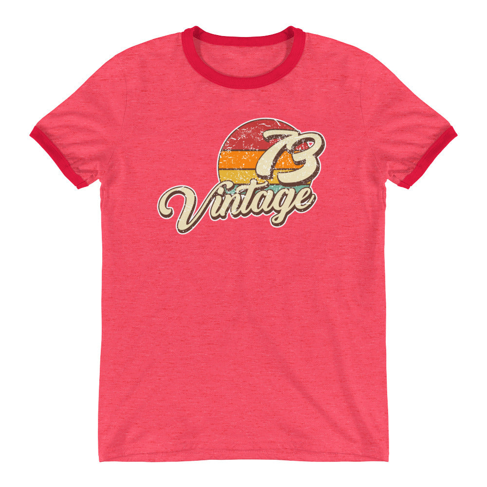 Vintage 1973 Retro Sunset Ringer T-Shirt
