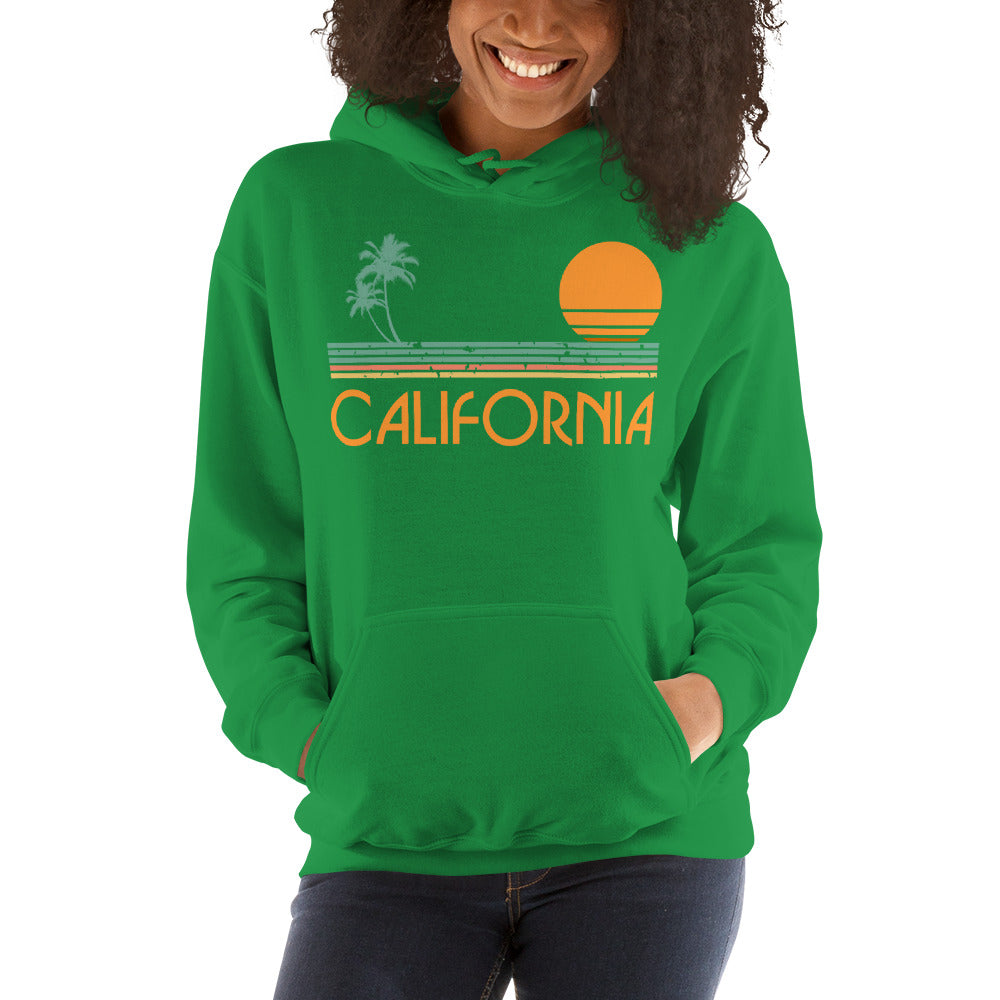 Vintage 80's California Beach Hooded Sweatshirt