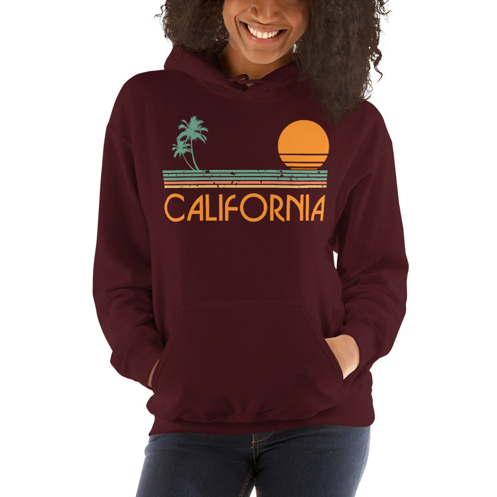 Vintage 80's California Beach Hooded Sweatshirt
