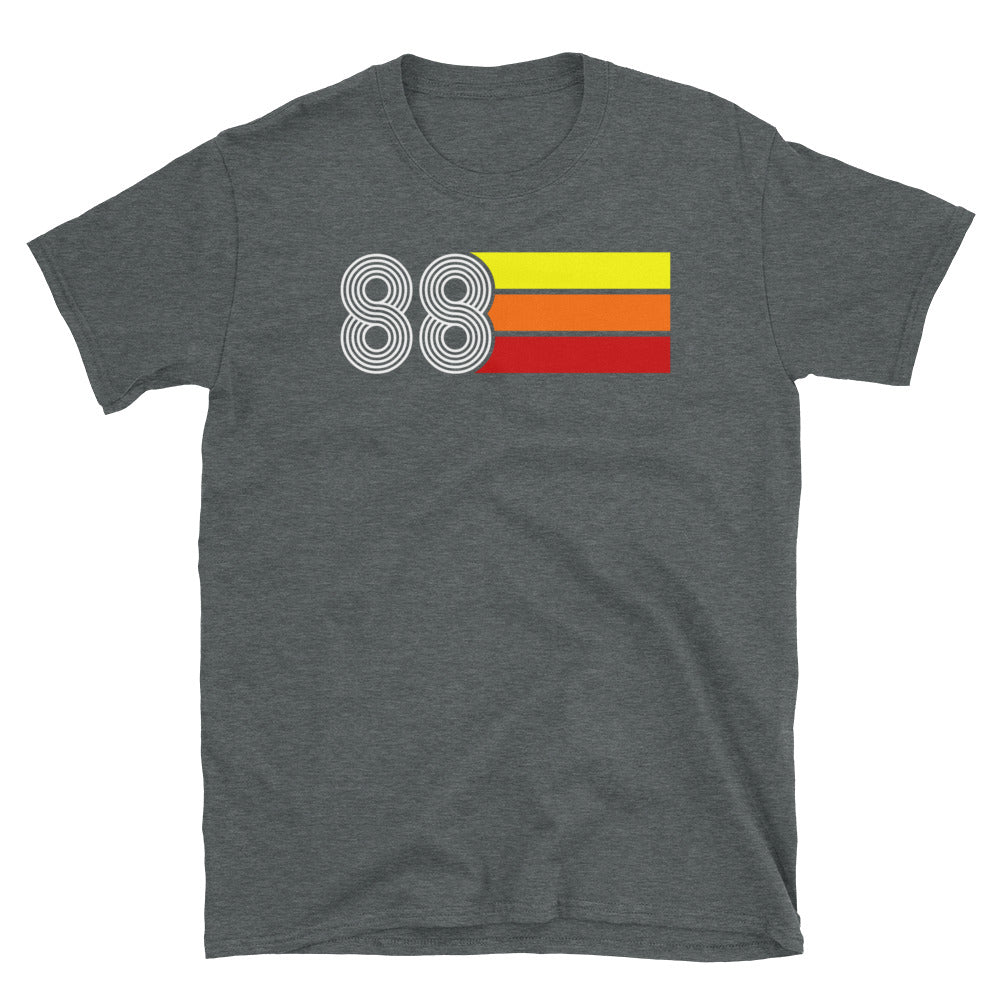 88 - RETRO TRI-LINE MEN'S WOMEN'S SHORT-SLEEVE UNISEX T-SHIRT