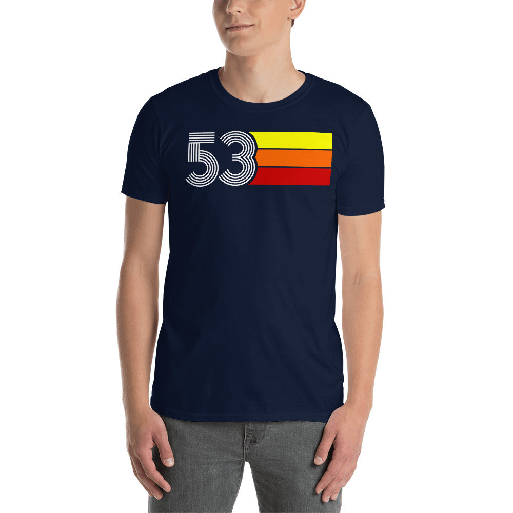 53 - RETRO TRI-LINE MEN'S WOMEN'S SHORT-SLEEVE UNISEX T-SHIRT