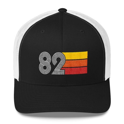 Vintage 1982 Birthday Hat Trucker Cap number 82 retro