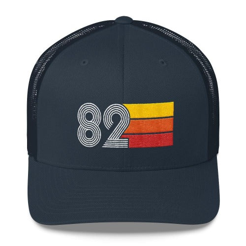Vintage 1982 Birthday Hat Trucker Cap number 82 retro
