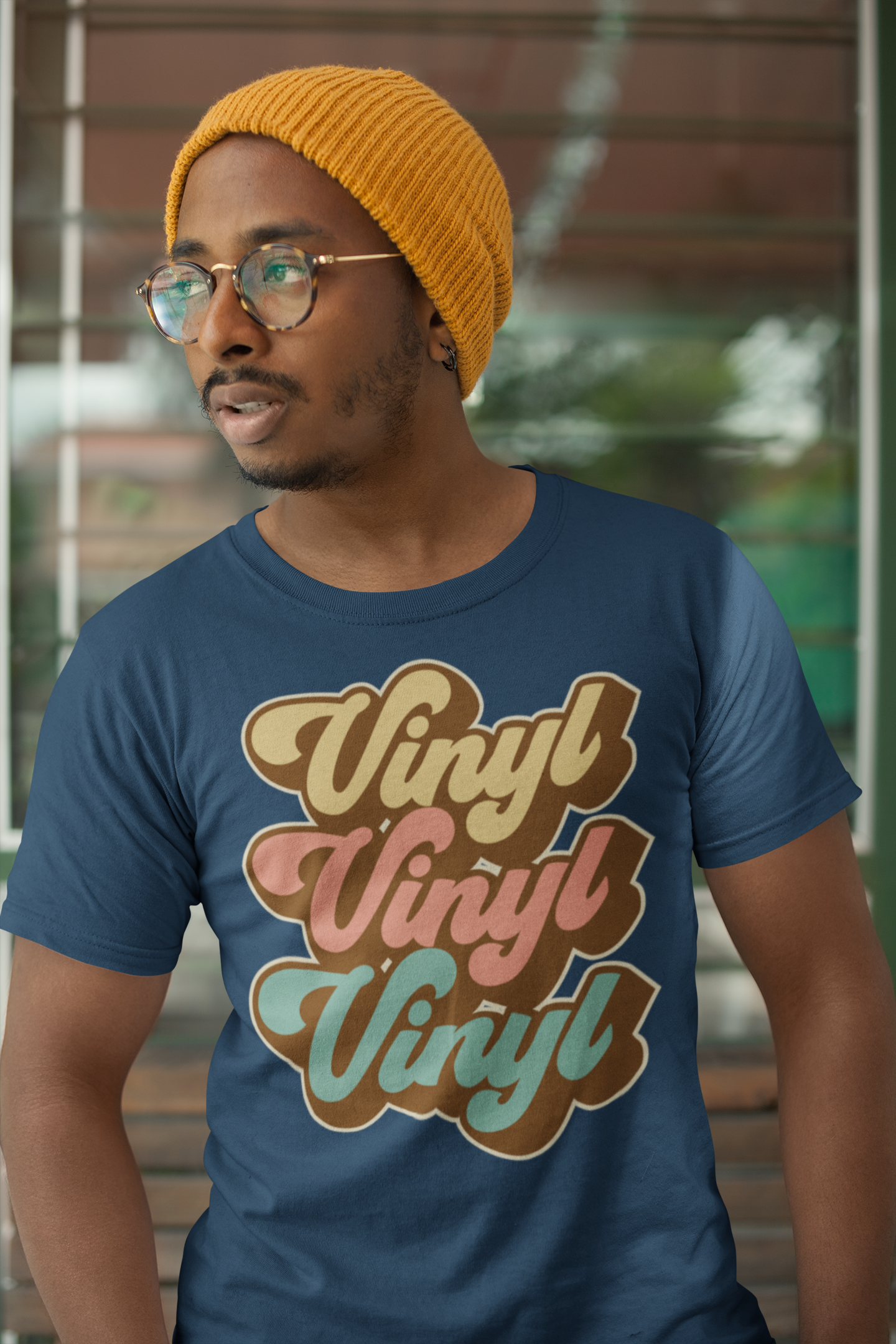 Vinyl Junkie LP Lover Record Collector Retro Short-Sleeve T-Shirt - Styleuniversal