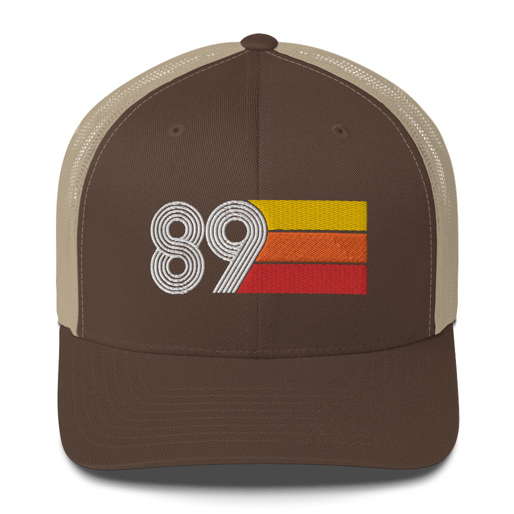 89 Number 1989 Birthday Retro Trucker Hat