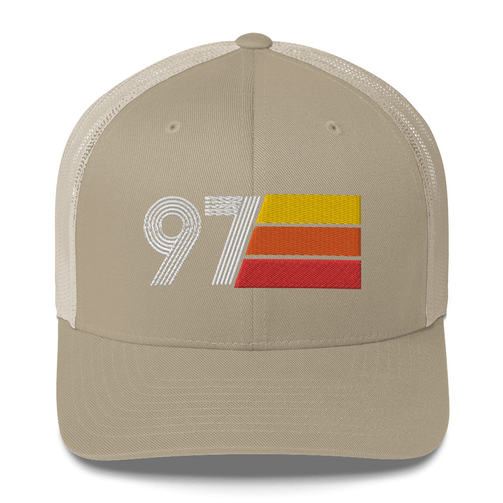 97 Number 1997 Birthday Retro Trucker Hat