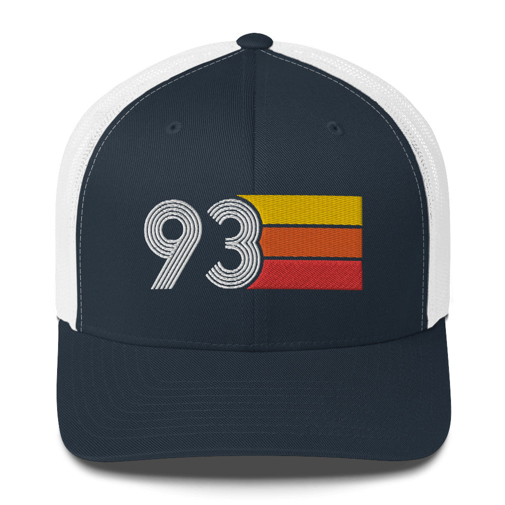 93 Number 1993 Birthday Retro Trucker Hat