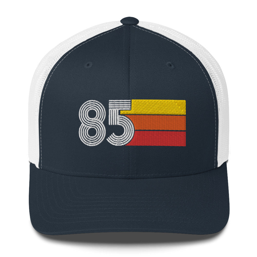 85 Number 1985 Birthday Retro Trucker Hat