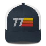 77 Number 1977 Birthday Retro Trucker Hat
