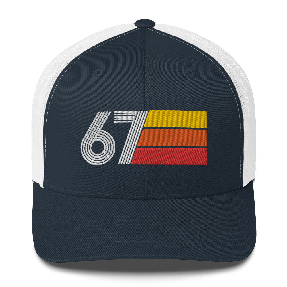 67 Number 1967 Birthday Retro Trucker Hat