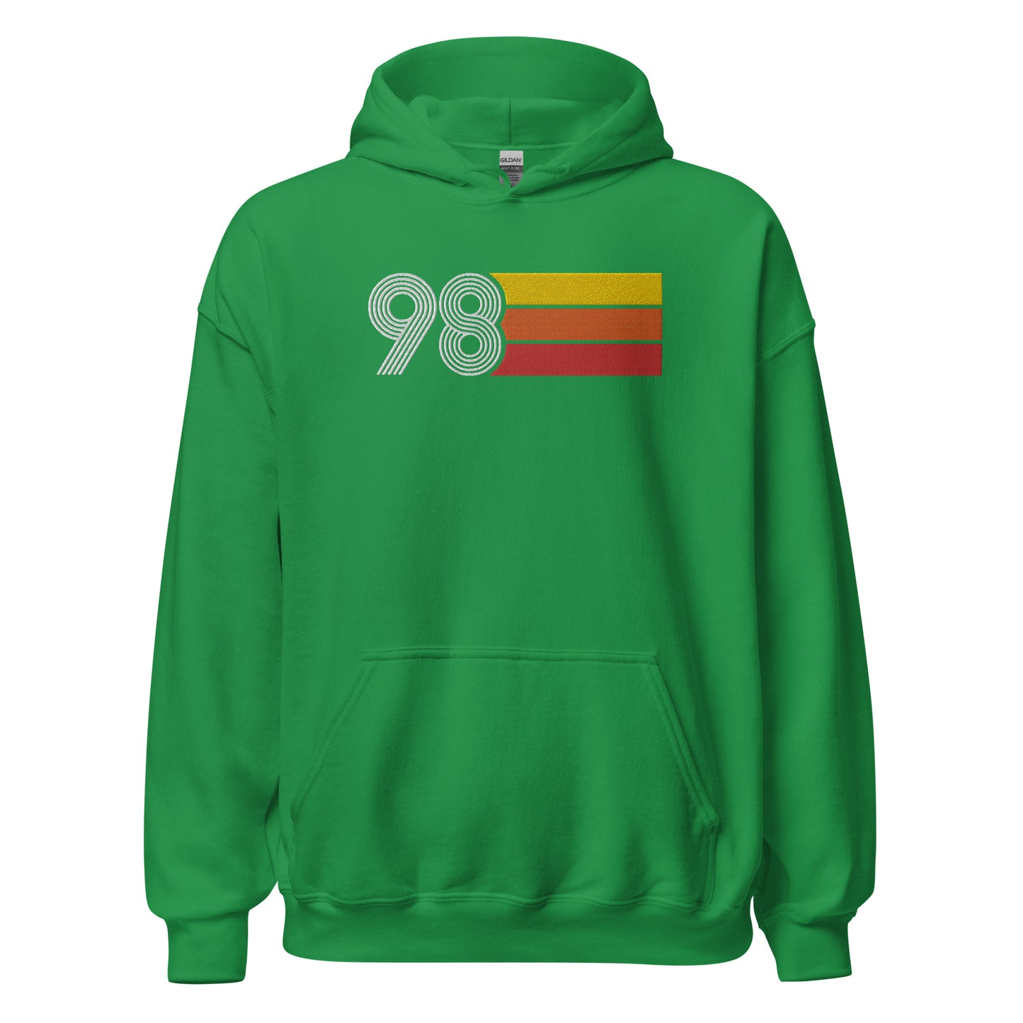 98 - Retro Tri-Line Large Embroidery Unisex Hoodie