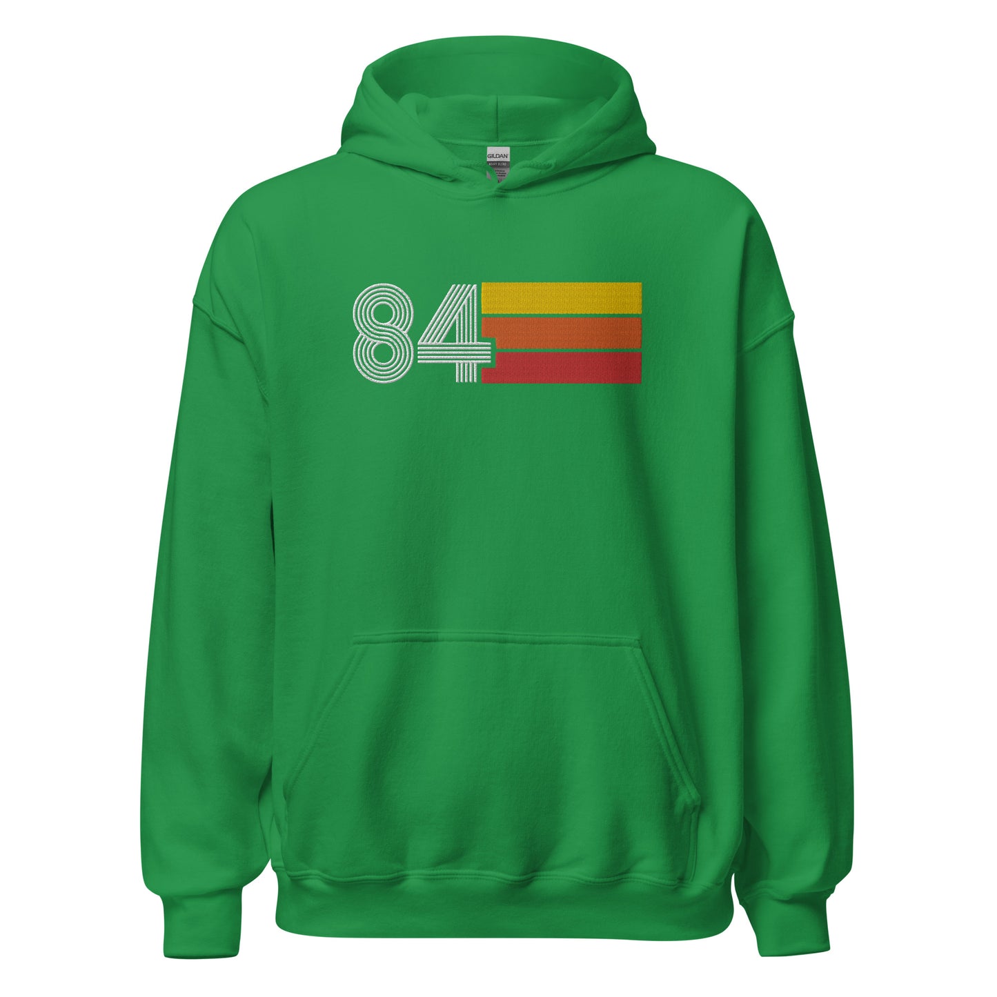 84 - Retro Tri-Line Large Embroidery Unisex Hoodie