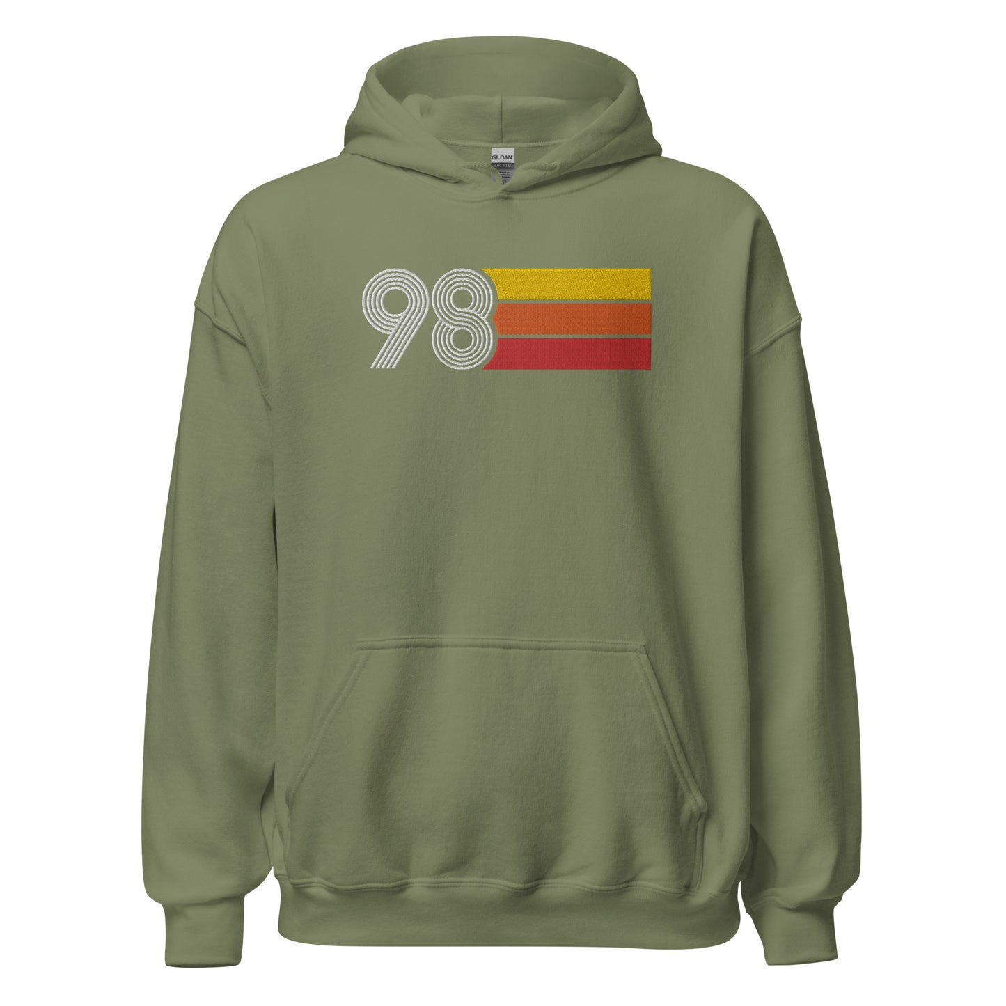 98 - Retro Tri-Line Large Embroidery Unisex Hoodie