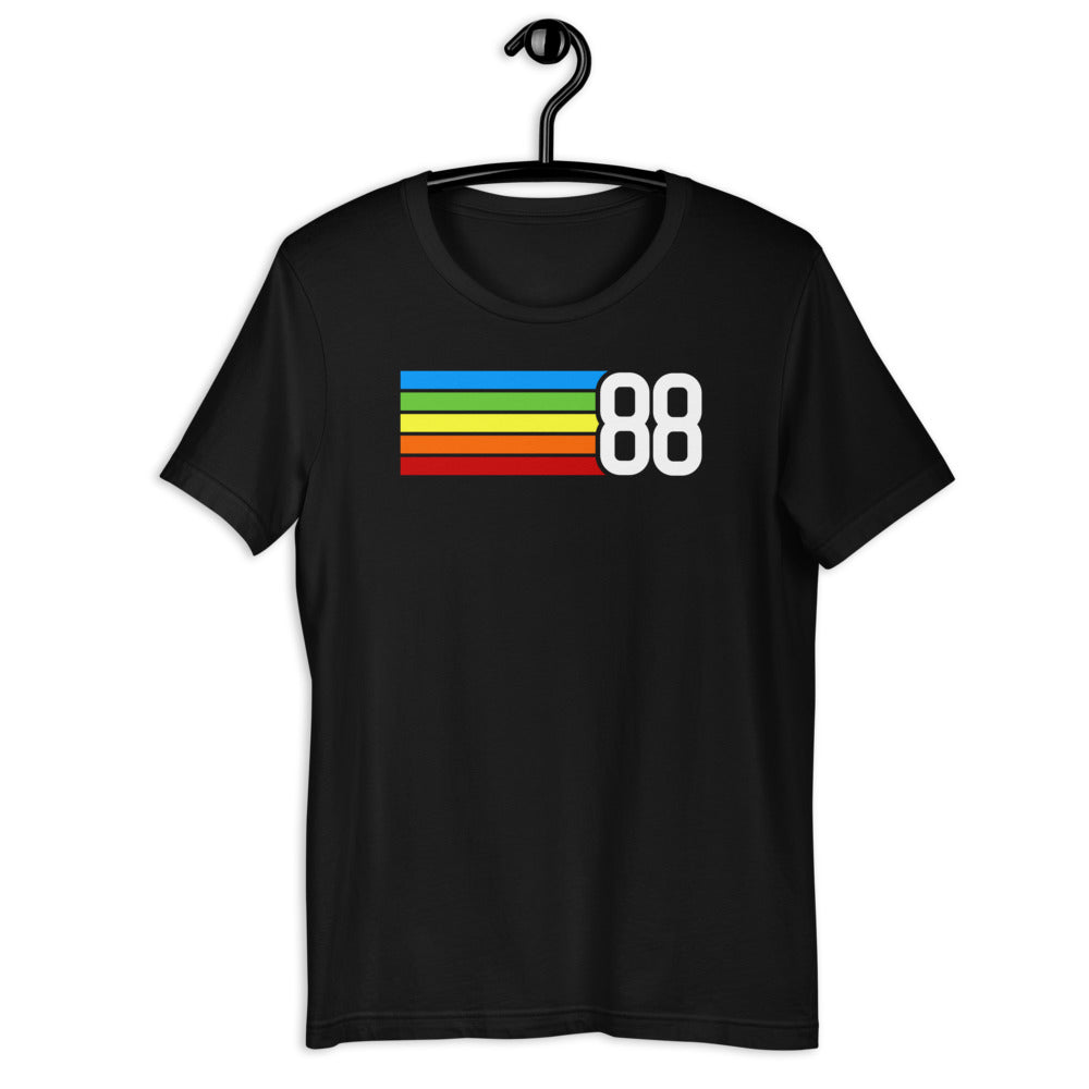 88 - 1988 Eighties Tech Rainbow Short-Sleeve Unisex T-Shirt
