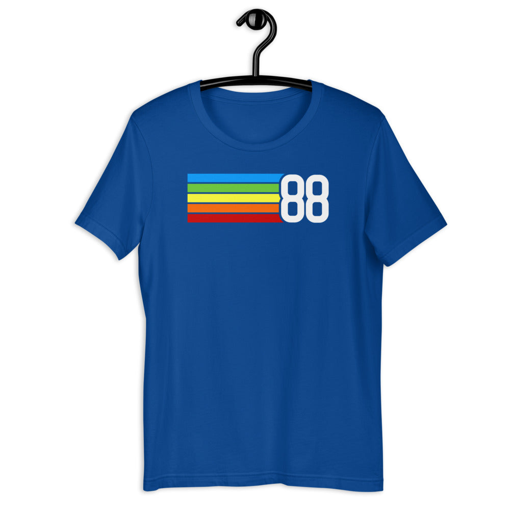 88 - 1988 Eighties Tech Rainbow Short-Sleeve Unisex T-Shirt