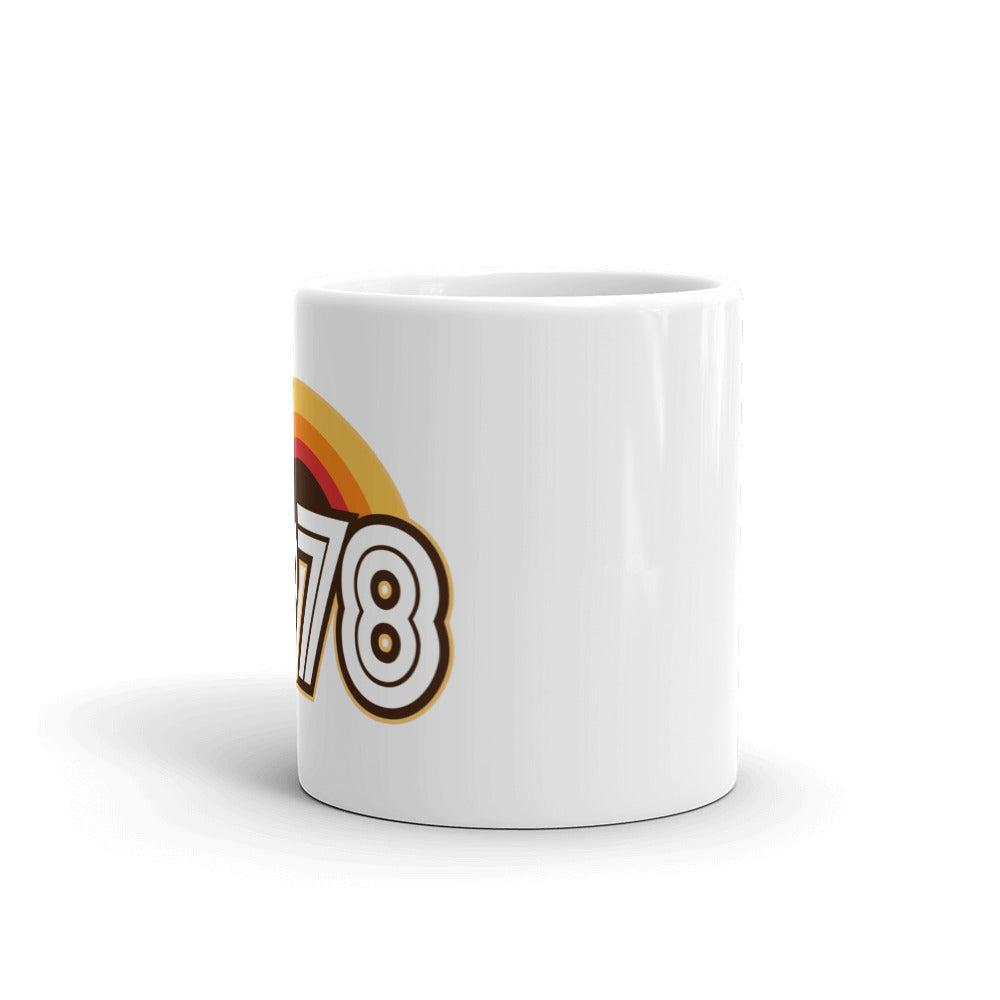 78 - 1978 Retro Colors White glossy mug