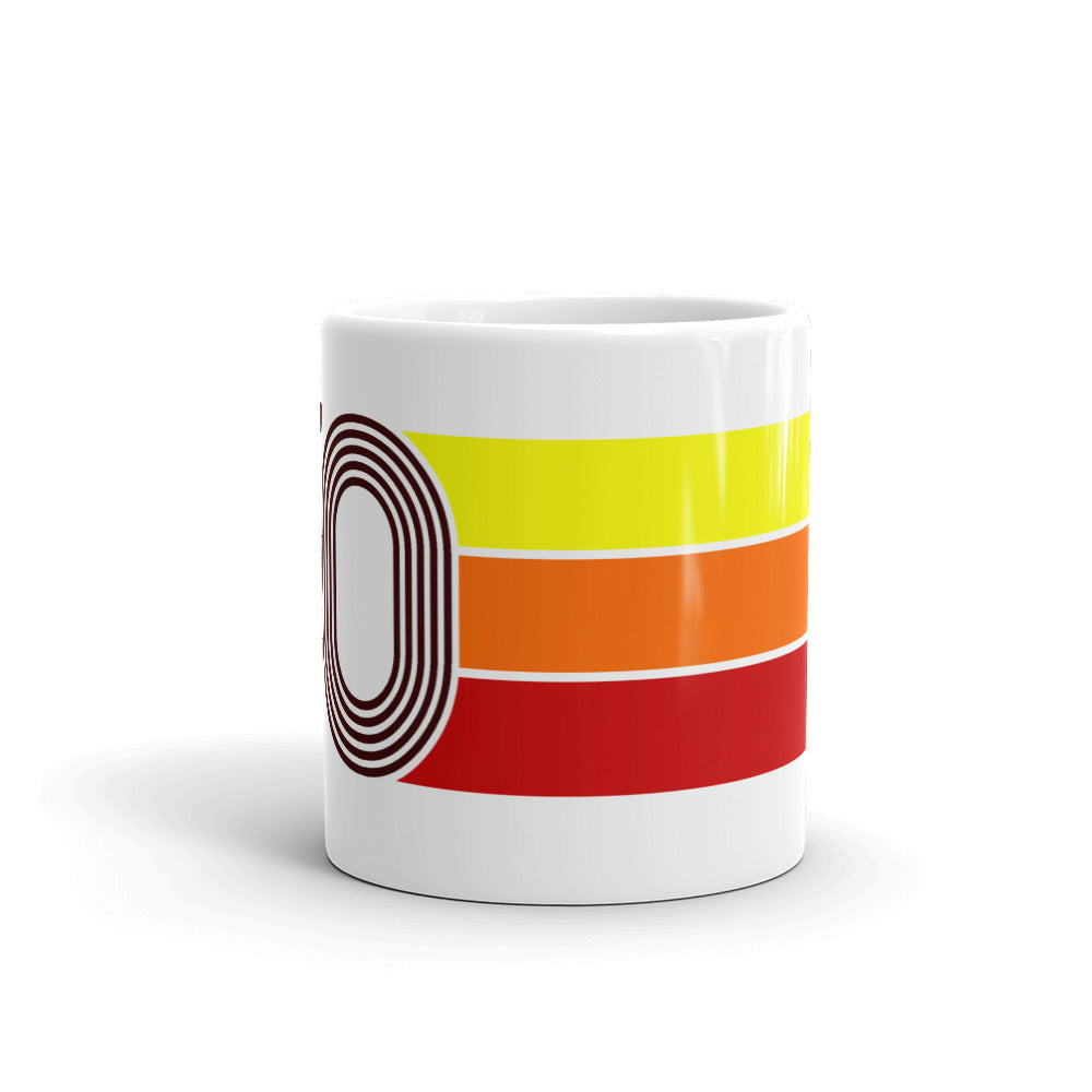 70 - 1970 Retro Tri-Line 11oz White Glossy Mug