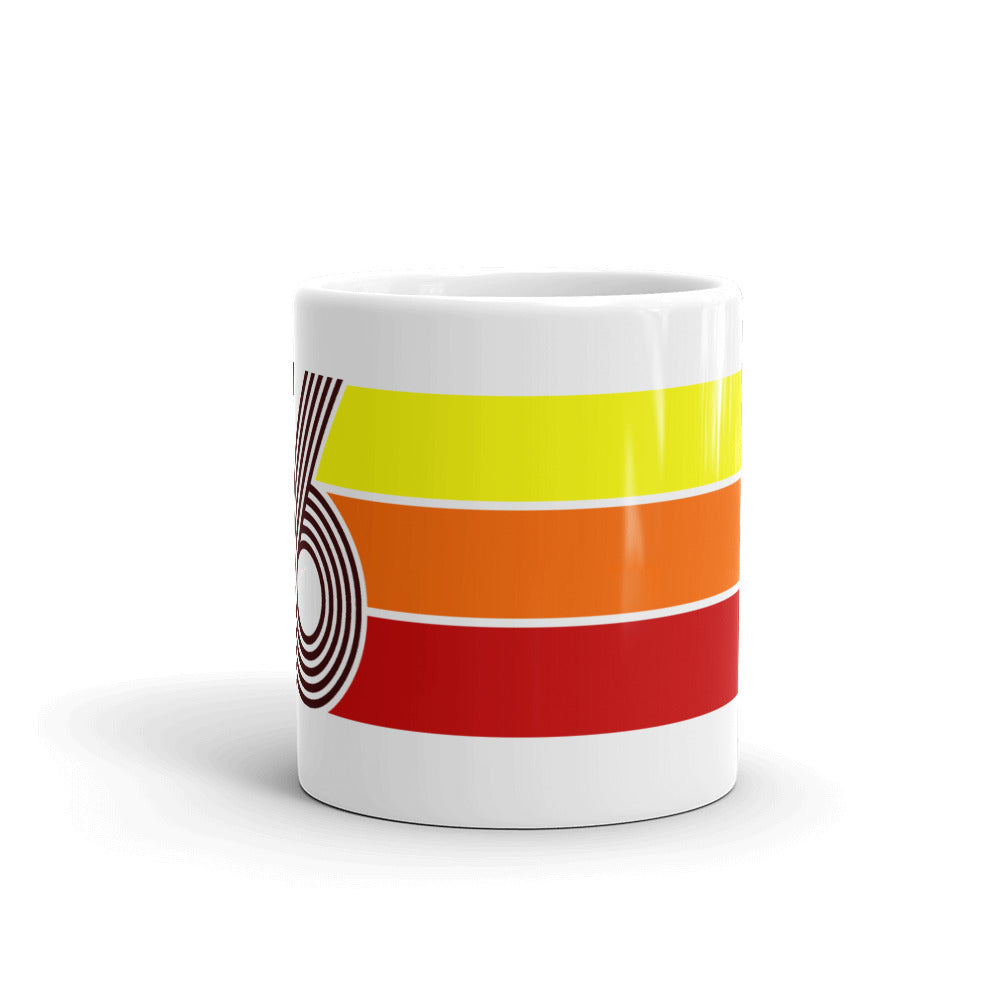 76 - 1976 Retro Tri-Line 11oz White Glossy Mug