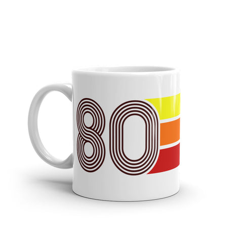 80 - 1980 Retro Tri-Line 11oz White glossy mug