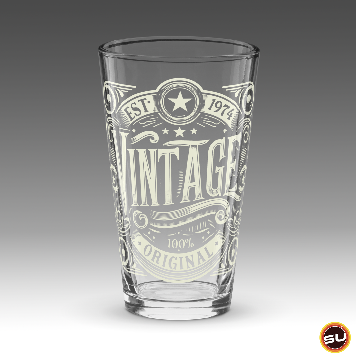 Vintage birthday year Shaker Pint Glasses