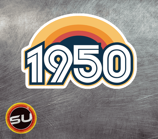1950 Retro Sunset Magnet