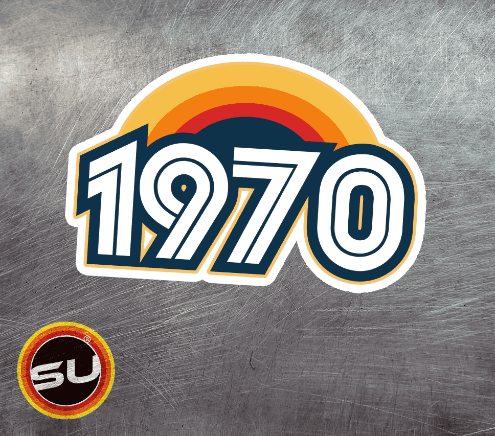 1970 Retro Sunset Magnet