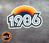 1986 Retro Sunset Magnet