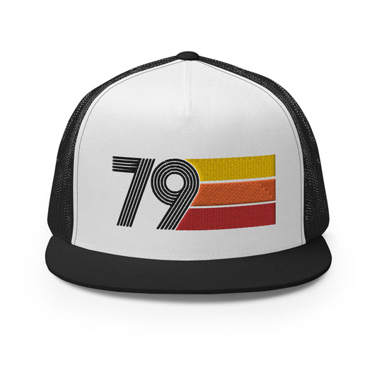 Classic Retro 1979 Flat Bill Trucker Cap